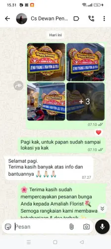 Testimonial Papan Bunga Pernikahan giripawana